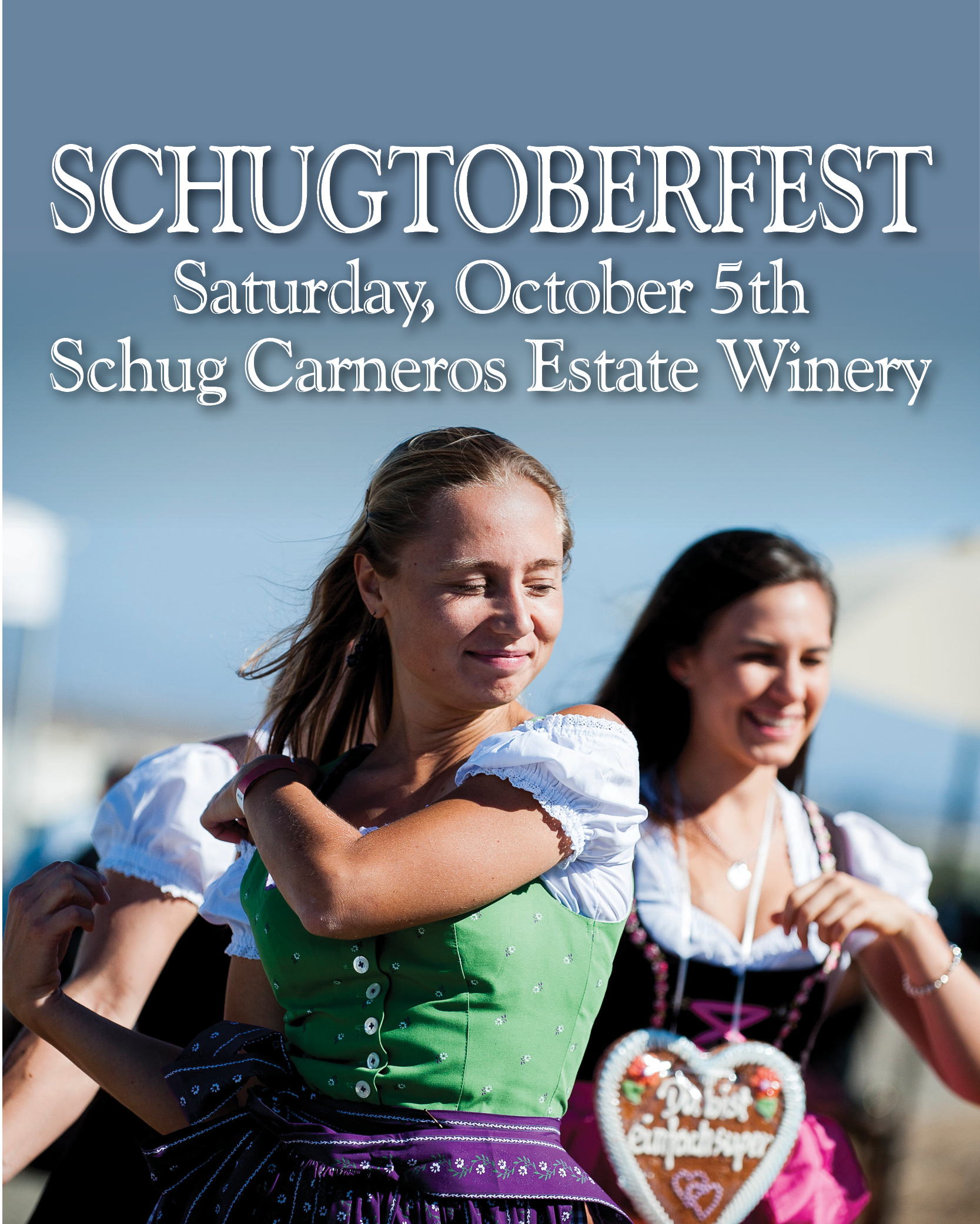 Join Schug Winery at our OKtoberfest 2024 celebration of wine and food. Saturday, October 5, 2024.